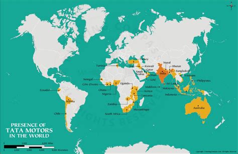 TATA Motors Presence Map TATA Motors In Foreign Countries