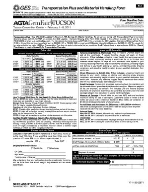 Fillable Online Agta Transportation Plus And Material Handling Form