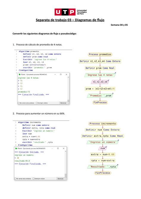 Algoritmo Ejercicios Principios De Algoritmos Separata De Trabajo