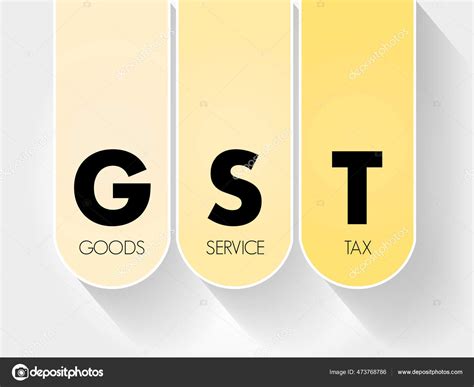 Gst Goods Service Tax Acronym Business Concept Background Stock Vector