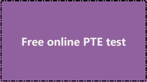 Free Online Pte Mock Test Thepte