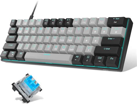 Amazon.com: MageGee 60% Mechanical Keyboard, Gaming Keyboard with Blue ...