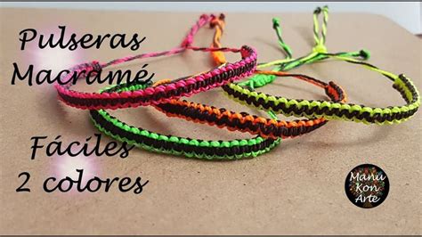 Diy Tutorial Pulseras De Macram F Ciles En Colores Y Reversibles