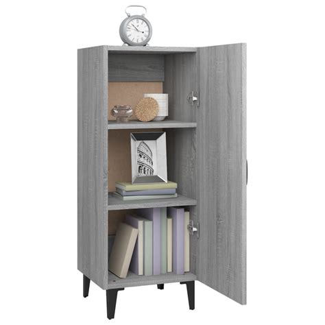 HUA Buffets Bahuts Buffet Sonoma Gris 34 5x34x90 Cm Bois D