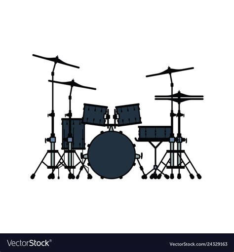 Drum Set Icon Royalty Free Vector Image VectorStock