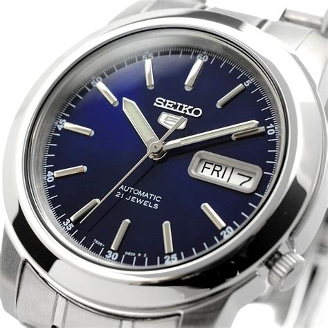 Seiko Snke K Snke Automatic Jewels Blue Dial Stainless Steel