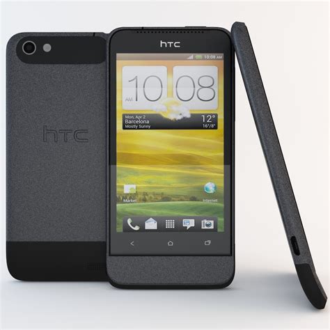 3d model black htc v cell phone