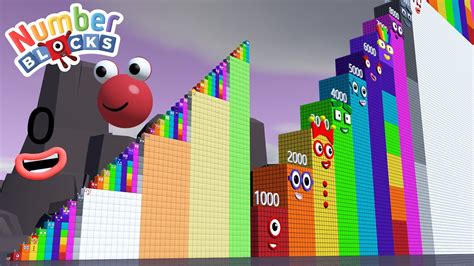 Numberblocks Step Squad Zero To 45 Vs 1000 To 45000 Biggest Standing Tall Numberblocks Youtube