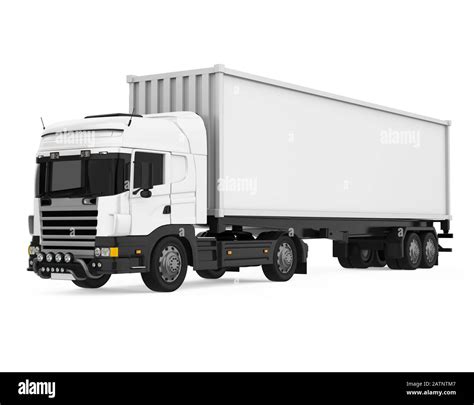 Container Truck Isolated Stock Photo Alamy