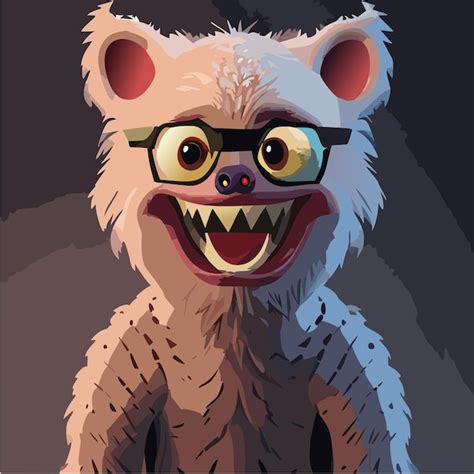 Premium Vector Funny Creature Happy Portrait Photorealistic Hyper