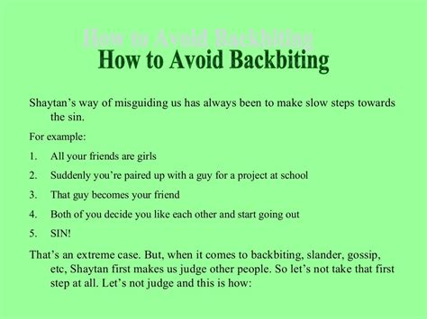 Backbiting