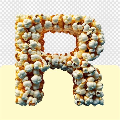 Premium Psd 3d Popcorn Letter Set