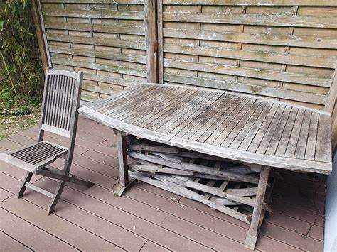 Table L Ext Rieur En Bois Teck Teak Canton Gen Ve Anibis Ch