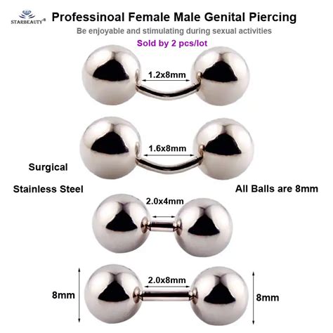 2pcs Multipurpose Bcr Face Piercing Helix Nose Ring Sexy Female Genital Piercing Vch Labia Male