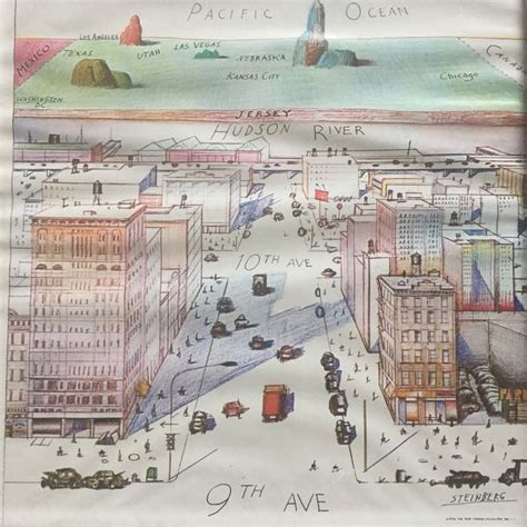 Saul Steinberg The New Yorker Poster Chairish