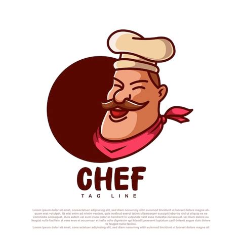 Premium Vector Chef Mascot Face Logo Vector Illustration
