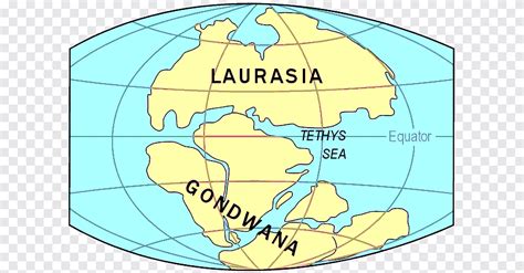 Laurasia Gondwana Supercontinent Pangea Paleozoic Museum Kelautan Png
