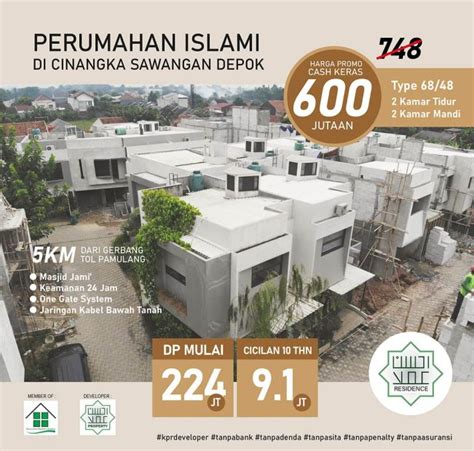 PERUMAHAN ISLAMI 2 LANTAI MINIMALIS MODERN DI CINANGKA SAWANGAN DEPOK