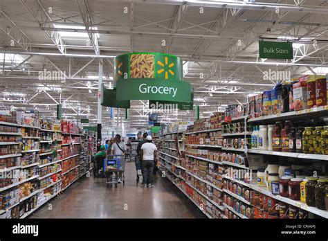 Grocery Isle At Walmart Stock Photo Alamy