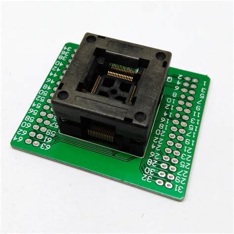 QFP64 TQFP64 LQFP64 Open Top Structure Burn In Socket Pitch 0 5mm FPQ