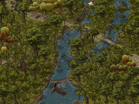 Ic Jungle River Day Battle Map Dungeon Maps Map D D Maps Sexiz Pix