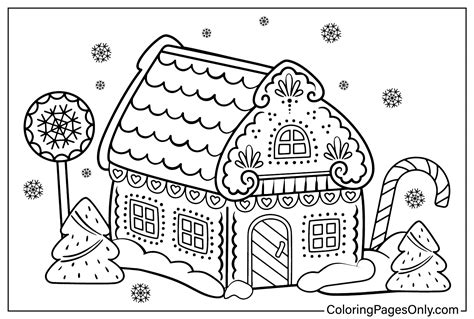 29 páginas para colorear de casas de jengibre ColoringPagesOnly