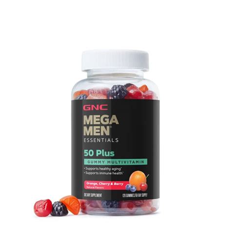 Mega Men Essentials Multivitamin 50 Plus Jeleuri Multivitamine Barbati