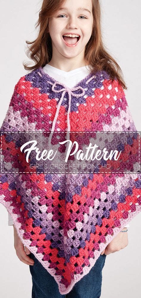 Girls Crochet Poncho Pattern Free Crochet Poncho Free Pattern