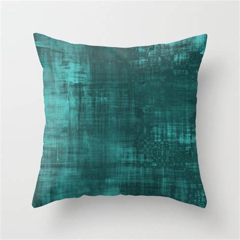 Buy Teal Green Solid Abstract Throw Pillow By Designsoutofmind Worldwide Shipping Available At