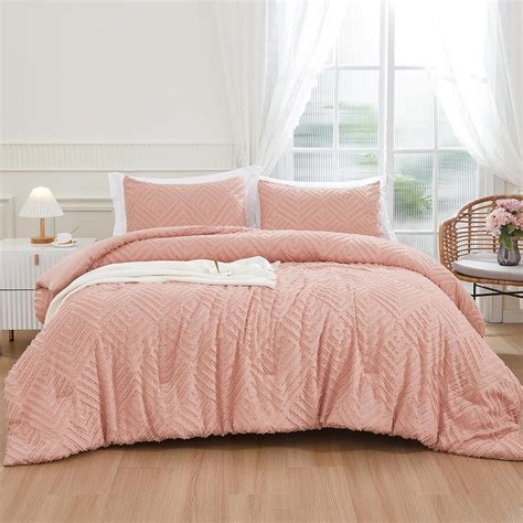 Andency Blush Pink Comforter Set Full Size For Girls 3