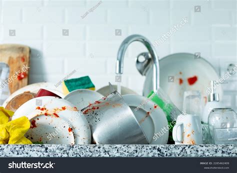 Washing Dirty Dishes Home Stock Photo 2285462409 Shutterstock