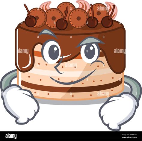 Cool chocolate cake mascot character with Smirking face Stock Vector ...