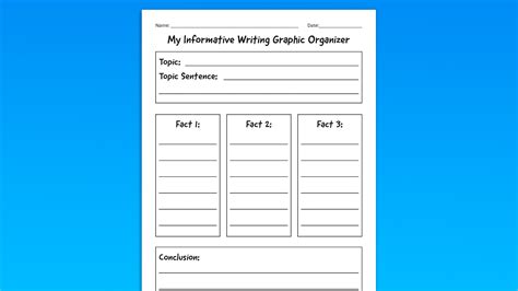 Informational Writing Graphic Organizer 2nd Grade