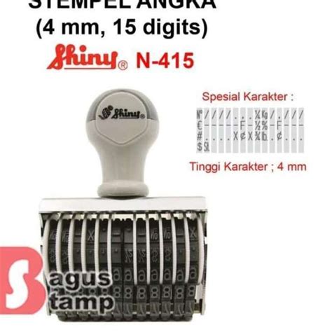 Jual Stempel Manual Huruf Angka Digit Mm Mm Shiny N N N