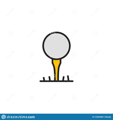 Vector S Mbolo O Logotipo Plano Del Icono De La Pelota De Golf