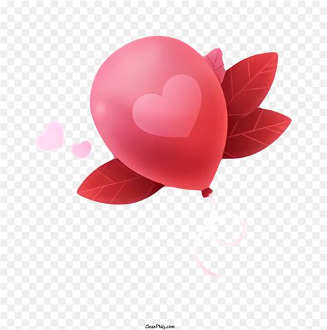 Valentine Heartshaped Ballon Ballon Rouge PNG Valentine