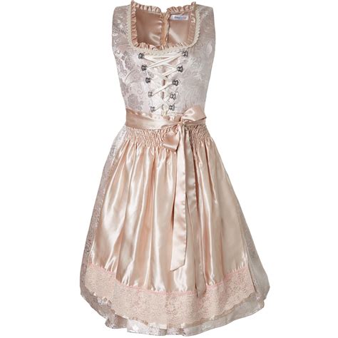 Damen Midi Dirndl Trachtenkleid Kleid Oktoberfest Tracht Volksfest