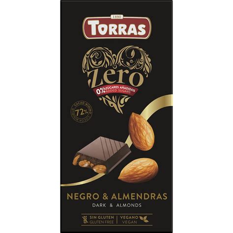 Zero Chocolate Negro Cacao Con Almendras Sin Gluten Az Cares