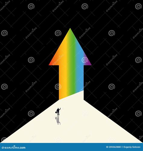 LGBT Pathway Concept Lesbian Gay Bisexual Transgender LGBT Flag Rainbow Love Concept Stock