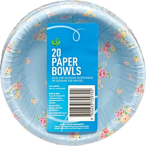 Woolworths Bowls Floral 20 Pack Woolworths