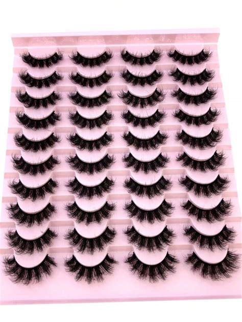 Pairs Volumized False Eyelashes Shein Usa