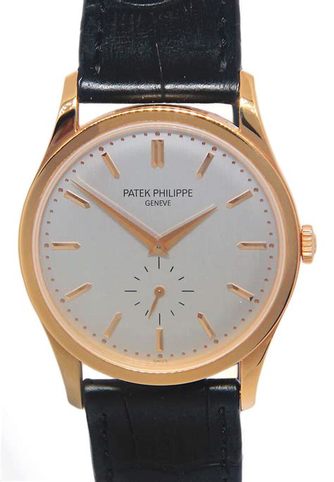 Patek Philippe Calatrava 5196 18k Rose Gold Mens 37mm Manual Watch Box