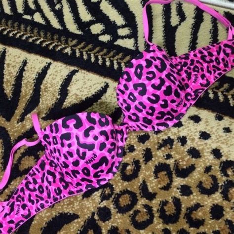 Victorias Secret Pink Cheetah Leopard Print Bra Pink Cheetah Print