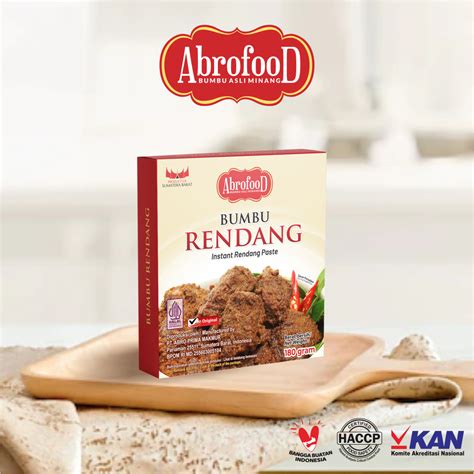 Jual Bumbu Rendang Instan Abrofood 180g Original Shopee Indonesia