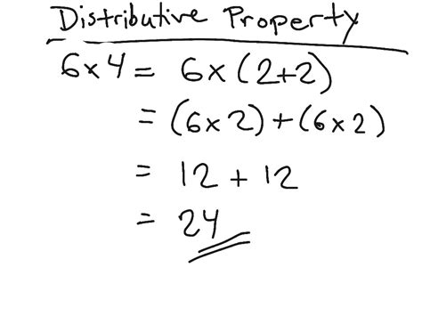 Distributive Property Math Arithmetic Multiplication Showme