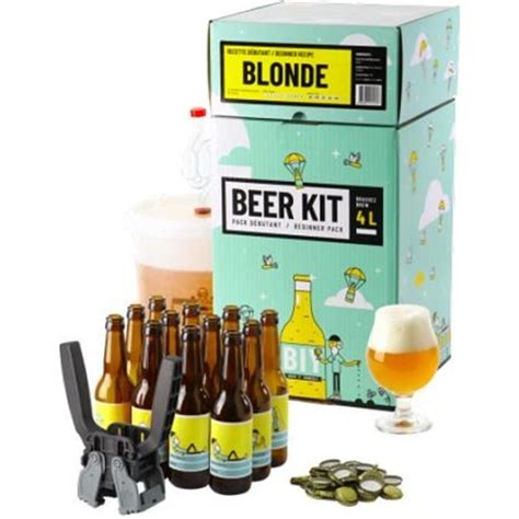 Kit de brassage et embouteillage niveau Débutant Bière Blonde Idée cadeau La cave Cdiscount