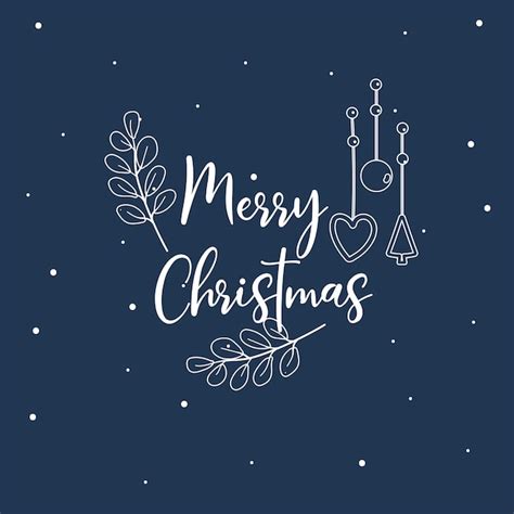 Premium Vector Hand Drawn Merry Christmas Outline Background