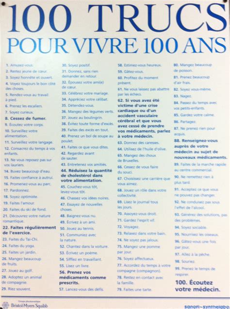 100 Trucs Pour Vivre 100 Ans Mon Agora Blog