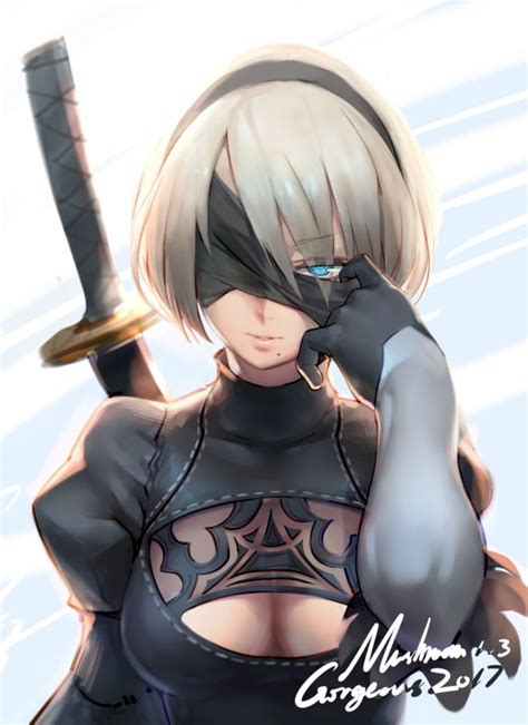 Wallpaper White Hair Black Dress Anime Short Hair Weapon Gloves