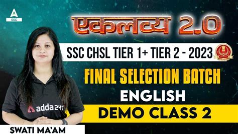 Ssc Chsl Eklavya O Batch Ssc Chsl English Demo Class By